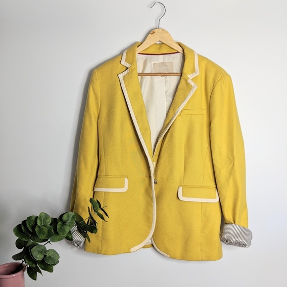 banana republic yellow blazer